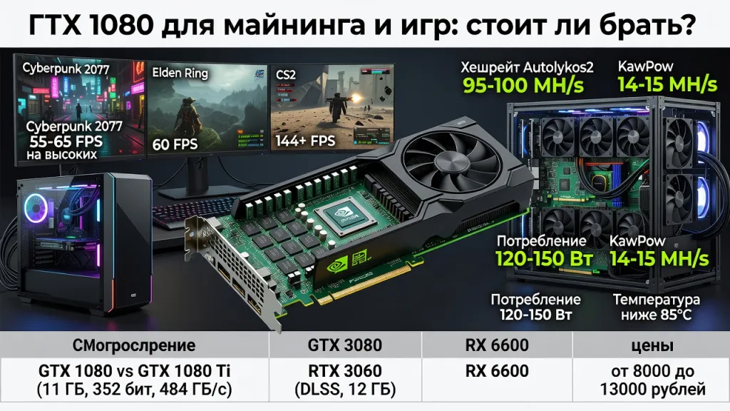 GTX 1080 для майнинга и игр: стоит ли брать